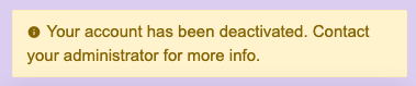 Account Deactivated